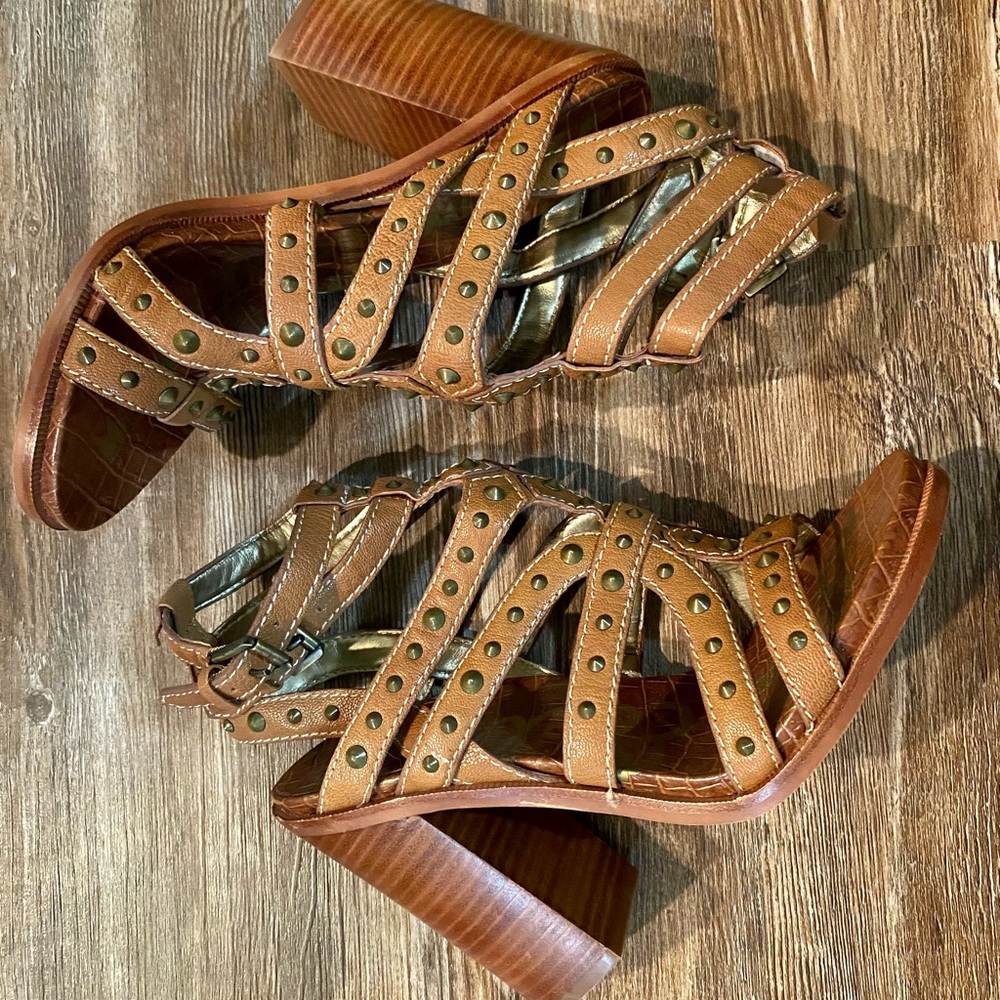 Sam Edelman Brown Strappy Sandals Size 8.5